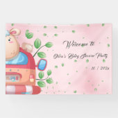 Schattigee Baby Lamb Baby shower Banner (Horizontaal)