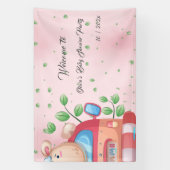Schattigee Baby Lamb Baby shower Banner (Verticaal)