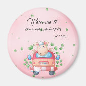 Schattigee Baby Lamb Baby shower Magnet (Voorkant)