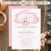 Schattigee Baby Lamb Cloud Negen 9 Baby shower Kaart