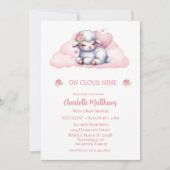 Schattigee Baby Lamb Cloud Negen 9 Baby shower Kaart (Voorkant)