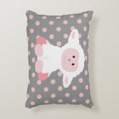 Schattigee Baby Lamb en Polka Dots Decoratief Kussen (Voorkant(Verticaal))