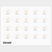 Schattigee Baby Lamb Sticker Waterverf Illustratie (Vel)