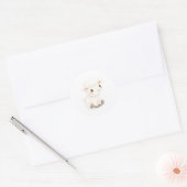Schattigee Baby Lamb Sticker Waterverf Illustratie (Envelop)