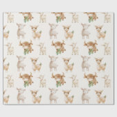 Schattigee baby-landbouwhuisdieren cadeaupapier (Vlak)