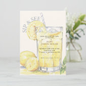 Schattigee Baby limonade sip en zie Baby shower Kaart (Staand voorkant)