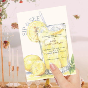 Schattigee Baby limonade sip en zie Baby shower Kaart