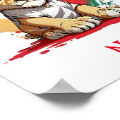 Schattigee Baby Lion aangepaste naam Poster (Hoek)