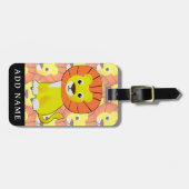 Schattigee Baby Lion All Over Print Pattern Bagagelabel (Voorkant horizontaal)