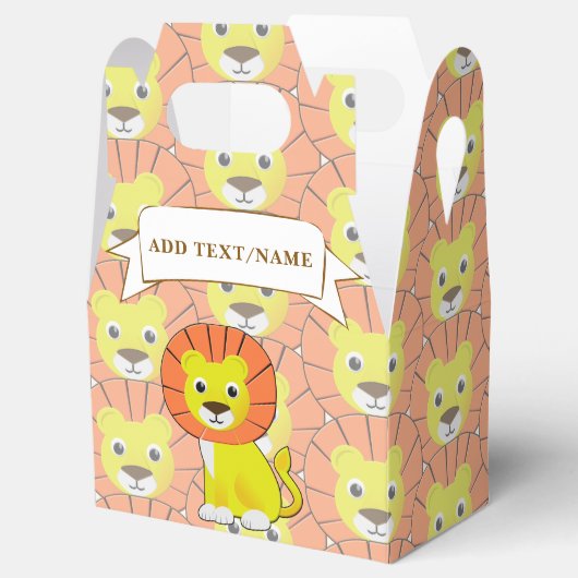 Schattigee Baby Lion All Over Print Pattern Bedankdoosjes (Geopend)
