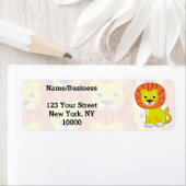 Schattigee Baby Lion All Over Print Pattern Etiket (Insitu)