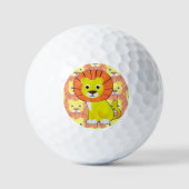 Schattigee Baby Lion All Over Print Pattern Golfballen (Voorkant)