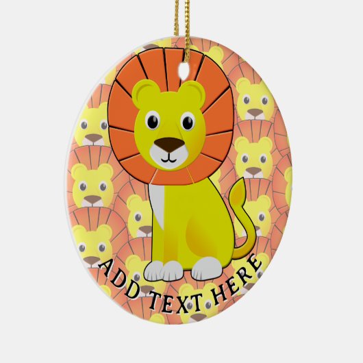 Schattigee Baby Lion All Over Print Pattern Keramisch Ornament (Rechts)