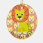 Schattigee Baby Lion All Over Print Pattern Keramisch Ornament (Links)