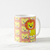 Schattigee Baby Lion All Over Print Pattern Koffiemok (Voorkant rechts)