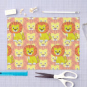 Schattigee Baby Lion All Over Print Pattern Tissuepapier (Craft)