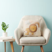 Schattigee Baby Lion Cub & Boho Rainbow op zacht b Kussen (Stoel)