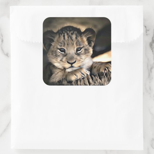 Schattigee Baby Lion Cub Stickers (Tas)