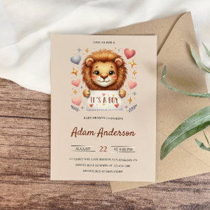 Schattigee Baby Lion - Het is een Boy Safari-Baby  Kaart