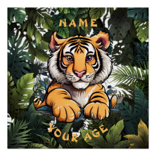 Schattigee Baby Lion Kinderen Perfect Poster