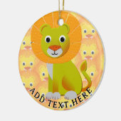 Schattigee Baby Lion over  printpatroon Keramisch Ornament (Links)
