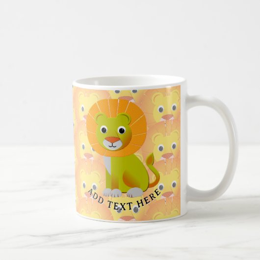 Schattigee Baby Lion over  printpatroon Koffiemok (Rechts)