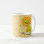 Schattigee Baby Lion over printpatroon Koffiemok (Voorkant rechts)