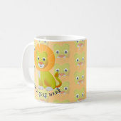 Schattigee Baby Lion over  printpatroon Koffiemok (Voorkant links)