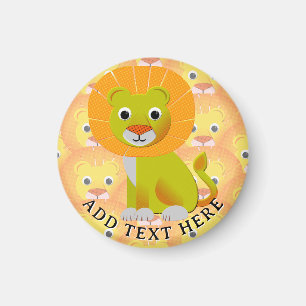 Schattigee Baby Lion over  printpatroon Magneet