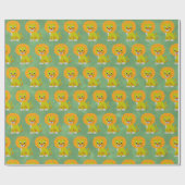 Schattigee Baby Lion Print Patroon Groen Cadeaupapier (Vlak)