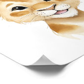 Schattigee Baby Lion Safari Nursery Wall Art Poster (Hoek)