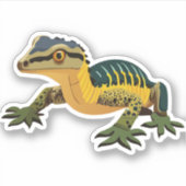 Schattigee Baby Lizard Cartoon Karakter Sticker (Voorkant)