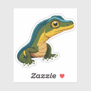 Schattigee Baby Lizard Cartoon Karakter Sticker