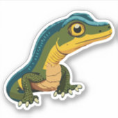 Schattigee Baby Lizard Cartoon Karakter Sticker (Voorkant)