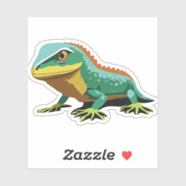 Schattigee Baby Lizard Cartoon Karakter Sticker