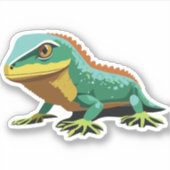 Schattigee Baby Lizard Cartoon Karakter Sticker (Voorkant)