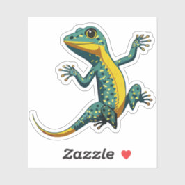 Schattigee Baby Lizard Cartoon Karakter Sticker