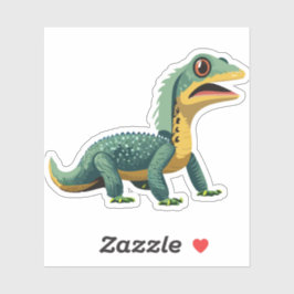 Schattigee Baby Lizard Cartoon Karakter Sticker