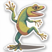 Schattigee Baby Lizard Cartoon Karakter Sticker (Voorkant)