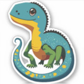Schattigee Baby Lizard Cartoon Karakter Sticker (Voorkant)