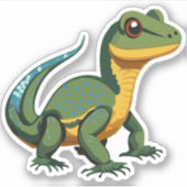 Schattigee Baby Lizard Cartoon Karakter Sticker (Voorkant)