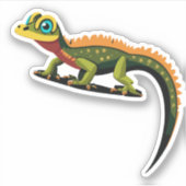 Schattigee Baby Lizard Cartoon Karakter Sticker (Voorkant)