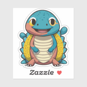 Schattigee Baby Lizard Cartoon Karakter Sticker