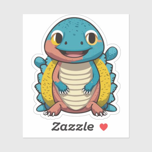 Schattigee Baby Lizard Cartoon Karakter Sticker (Vel)