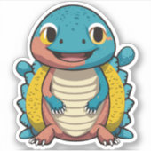 Schattigee Baby Lizard Cartoon Karakter Sticker (Voorkant)