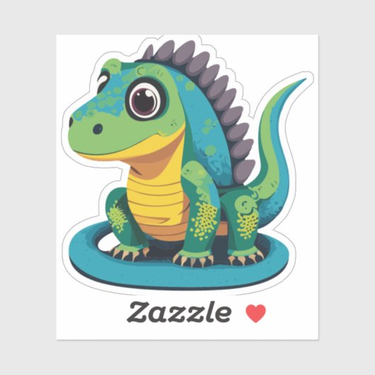 Schattigee Baby Lizard Cartoon Karakter Sticker (Vel)