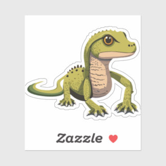 Schattigee Baby Lizard Cartoon Karakter Sticker