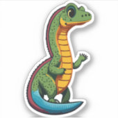 Schattigee Baby Lizard Cartoon Karakter Sticker (Voorkant)