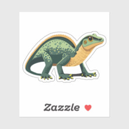 Schattigee Baby Lizard Cartoon Karakter Sticker