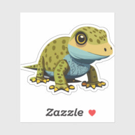 Schattigee Baby Lizard Cartoon Karakter Sticker